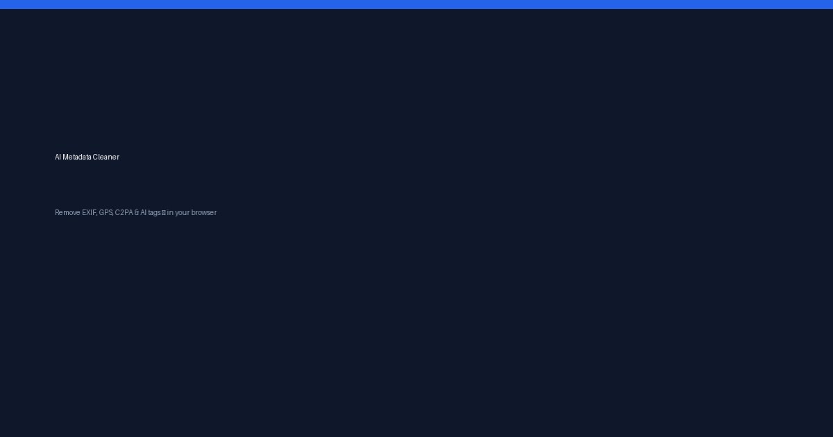 Aperçu de AI Metadata Cleaner